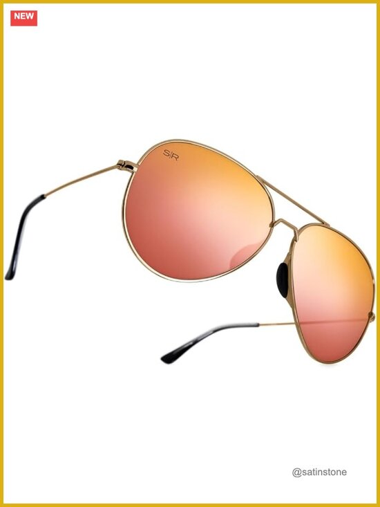Polarized Aviator Sunglasses Metal Frame Stainless Steel main image 5